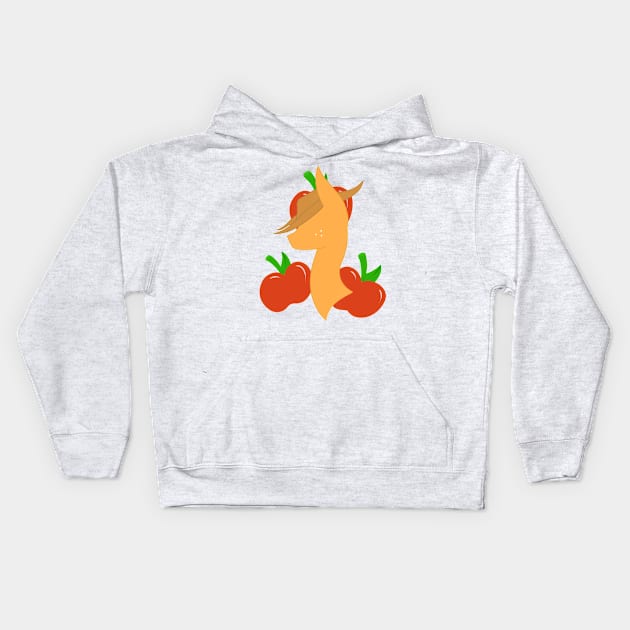 Silhouette - Apple Jack Kids Hoodie by ForsakenSky